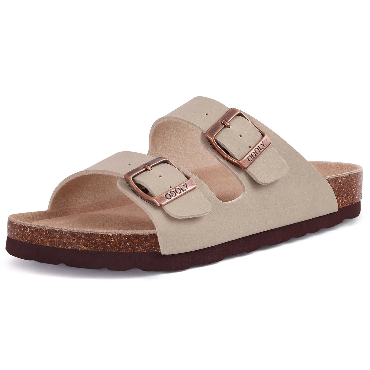 Bebealy Women's Cork Footbed Slide Sandal Summer Men Mules Fashion Women Clogs Slippers Outdoor Beach Sandals Adjustable Buckle