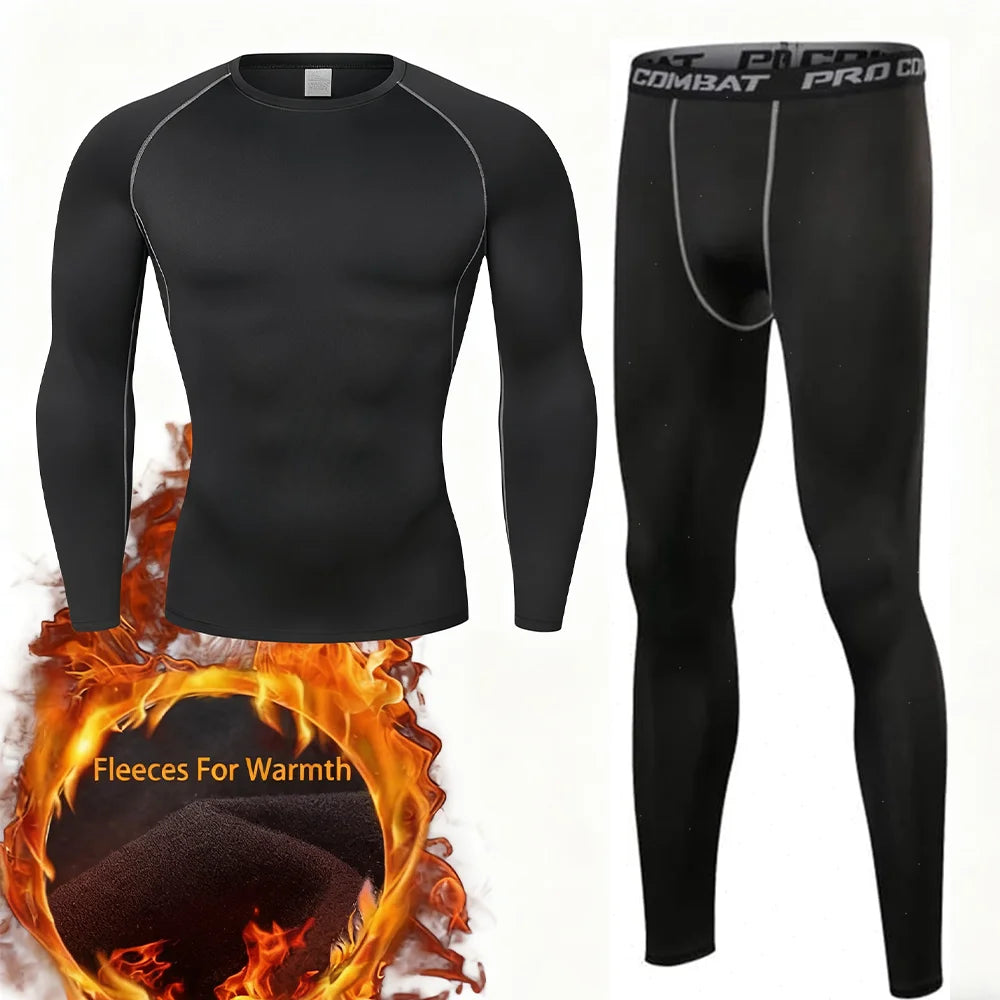 Men's Fleece-Lined Thermal Base Layer Set