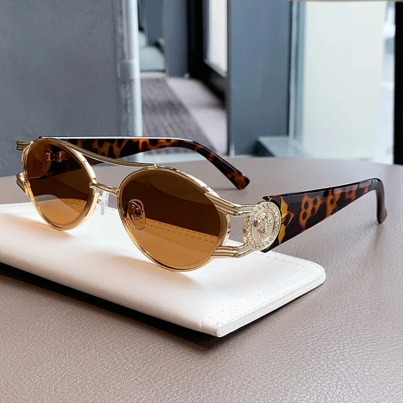 Unisex Oval Gradient Fashion Sunglasses