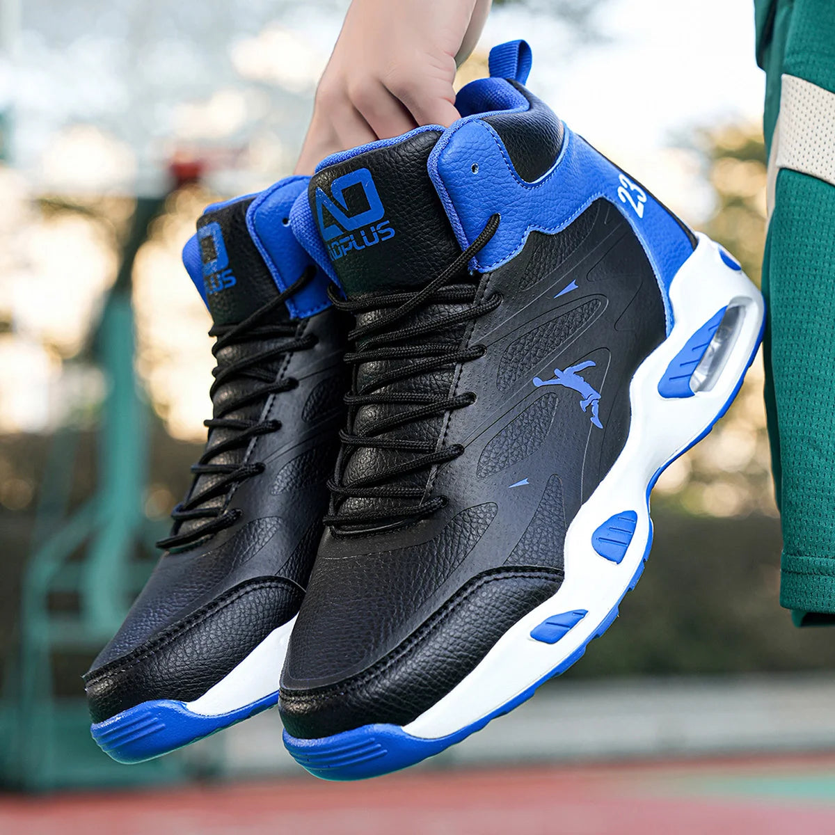 Fashion High-Top Basketball Shoes for Men Women Comfortable Leather Outdoor Training Athletic Sneakers Free Shipping