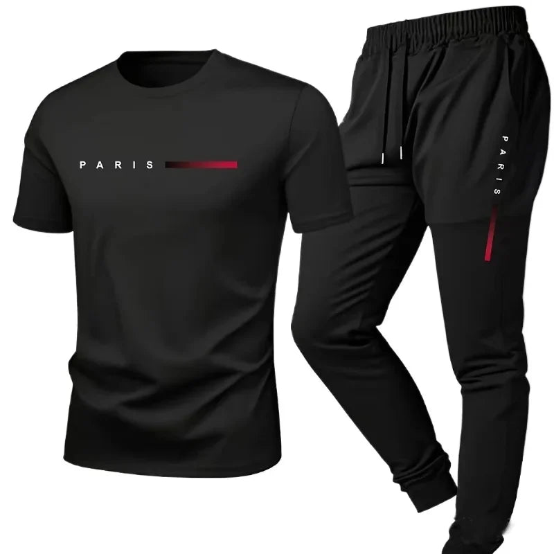 Men’s Letter Print 2-Piece Casual Set