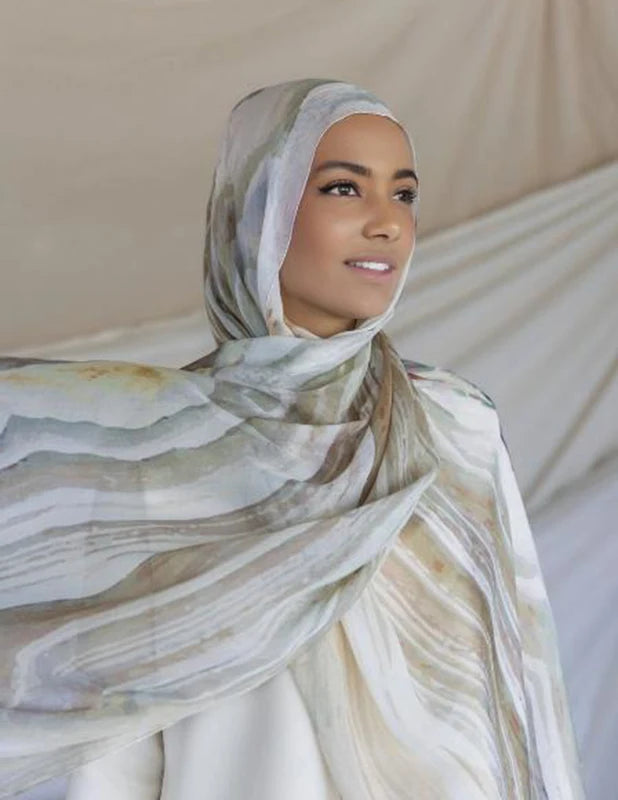 Women’s Leopard & Floral Print Bohemian Hijab Scarf