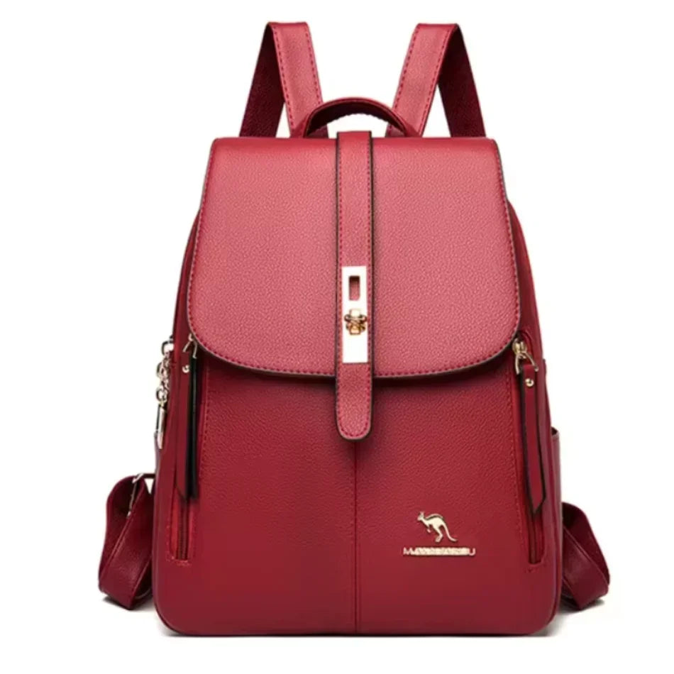 Women’s Casual Waterproof Synthetic Leather Backpack
