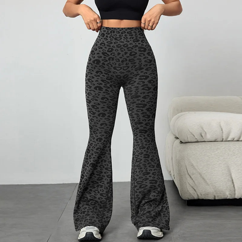 Leopard Flare Yoga Pants