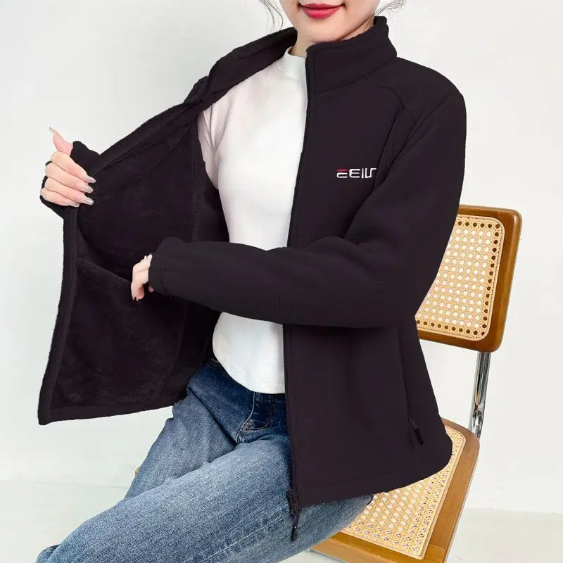 Women's Cozy Embroidered Fleece Jacket
