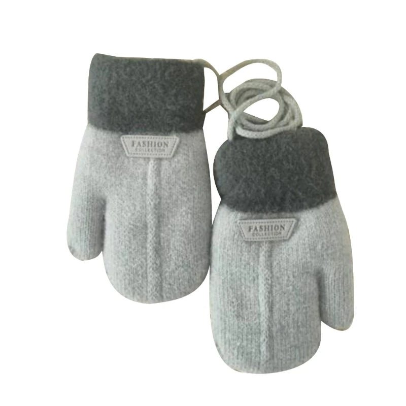 Universal Gloves Knitting Mittens Baby Mittens Toddler Thickened Winter Gloves Dropshipping
