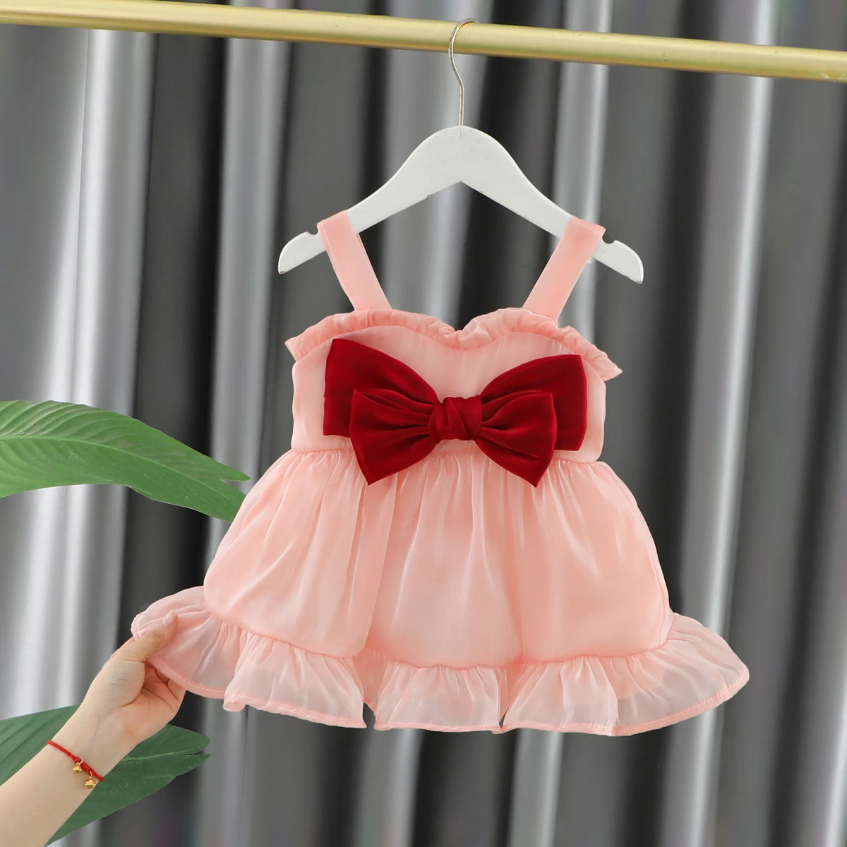 Girls Sweet Bow Summer Princess Dress