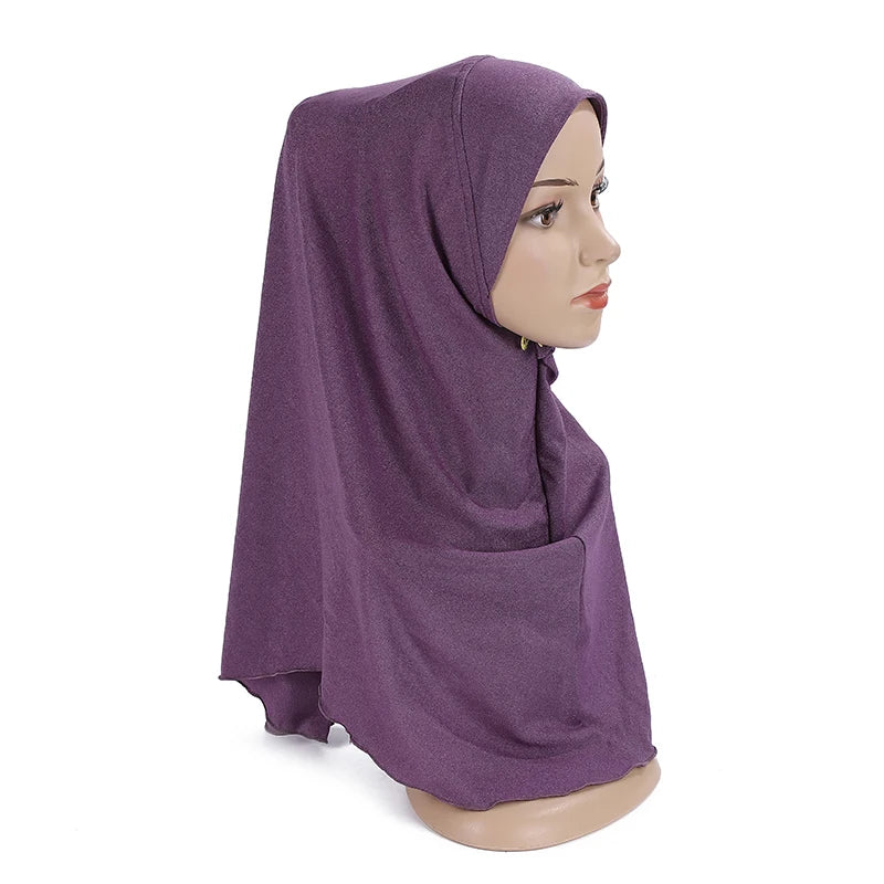 Girls’ Pull-On Amira Hijab Hat – Soft & Comfortable