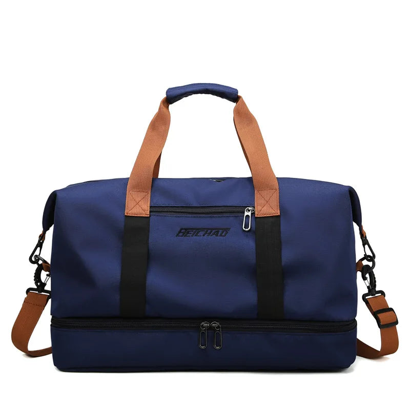 Travel Gym Duffle Bag – Portable Carry-On Weekender Shoulder & Crossbody Bag for Fitness, Sports and Short Trips