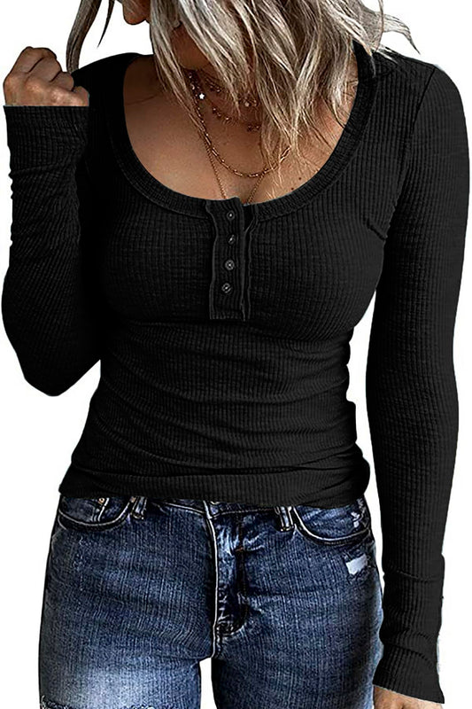 Classic Henley Knit Top ✨