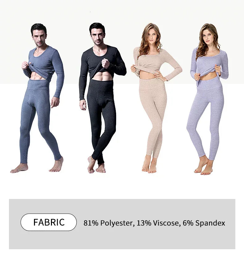 Unisex Soft Cotton Blend Thermal Underwear Set