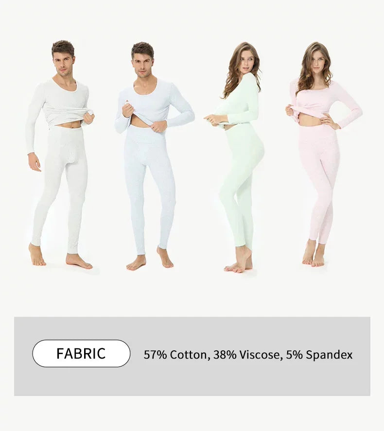 Unisex Soft Cotton Blend Thermal Underwear Set