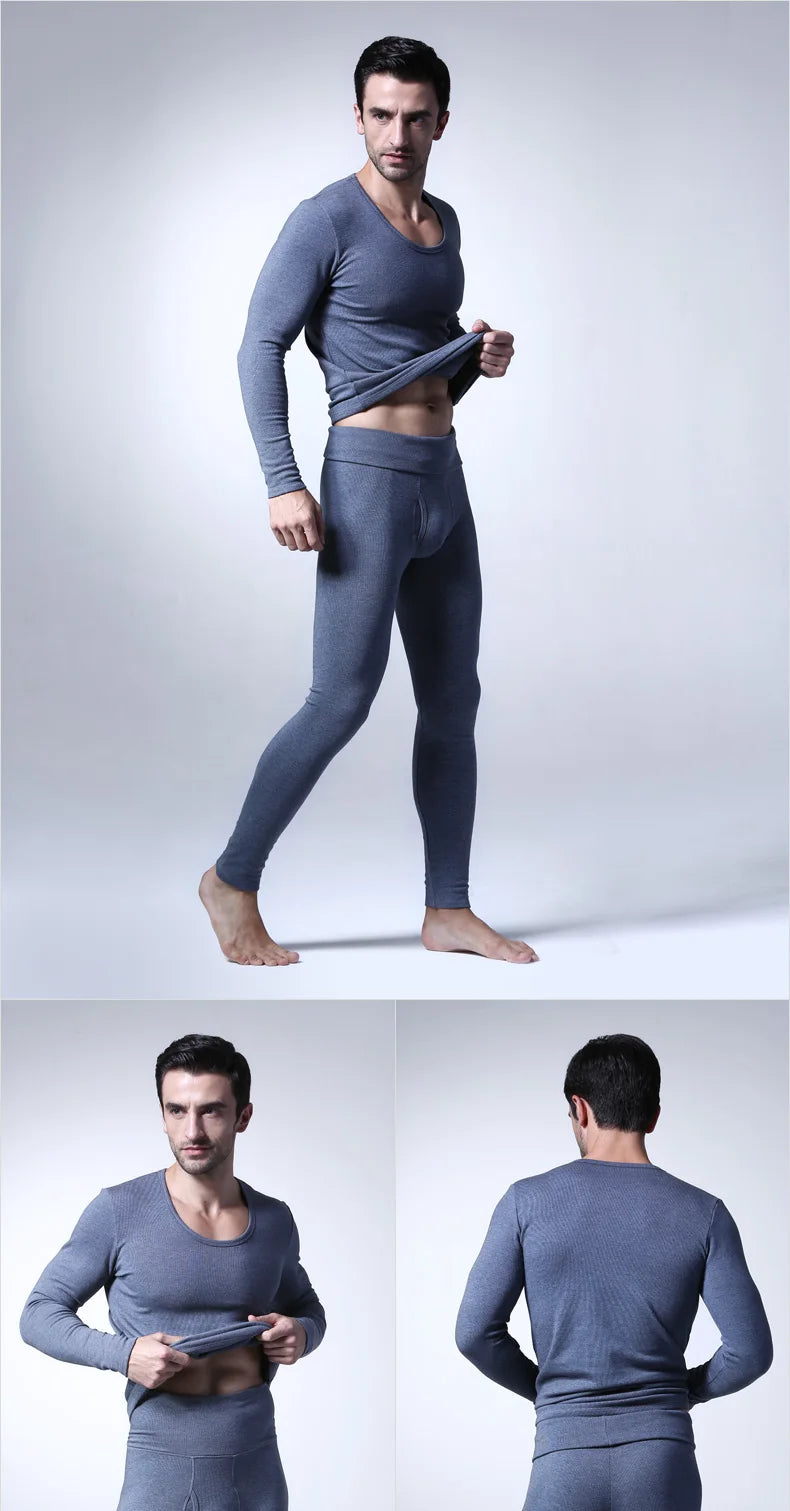 Unisex Soft Cotton Blend Thermal Underwear Set