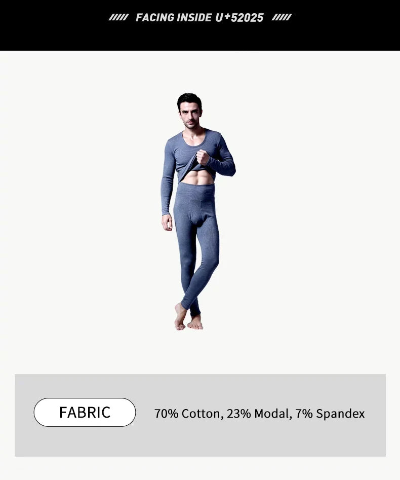 Unisex Soft Cotton Blend Thermal Underwear Set