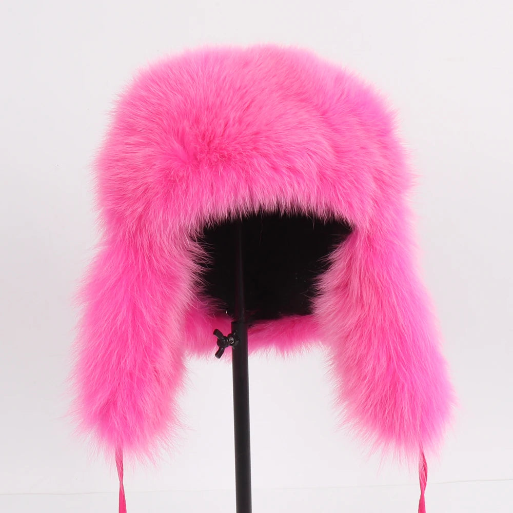 Women's Genuine Fox Fur Ushanka Hat