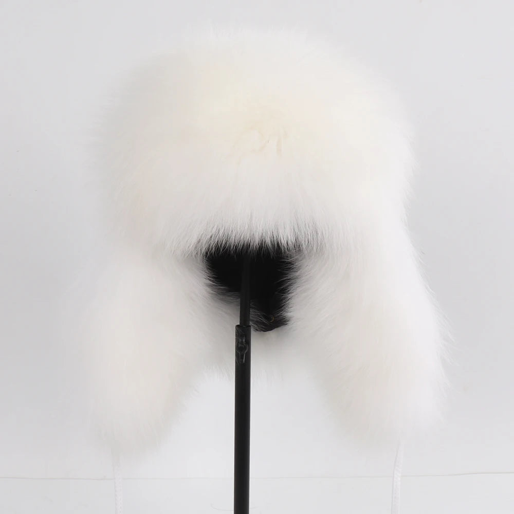 Women's Genuine Fox Fur Ushanka Hat