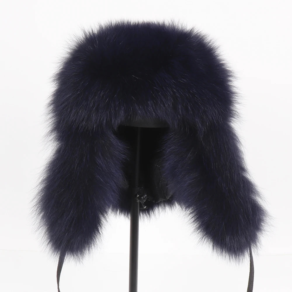 Women's Genuine Fox Fur Ushanka Hat