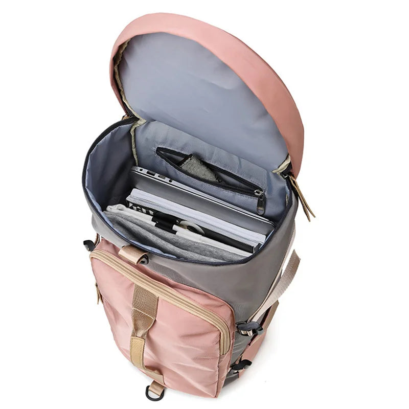 Women’s Gym Backpack & Travel Sports Bag with Shoe Storage – Multi-Use Fitness Shoulder Bag for Workouts, School & Daily Travel