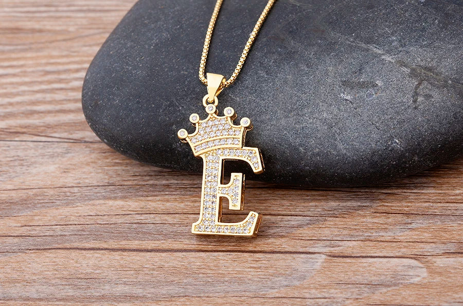 Women’s AAA Cubic Zirconia Letter Pendant Necklace