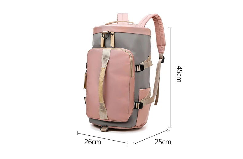 Women’s Gym Backpack & Travel Sports Bag with Shoe Storage – Multi-Use Fitness Shoulder Bag for Workouts, School & Daily Travel