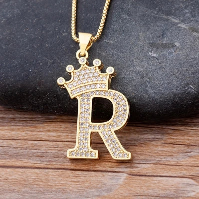 Women’s AAA Cubic Zirconia Letter Pendant Necklace