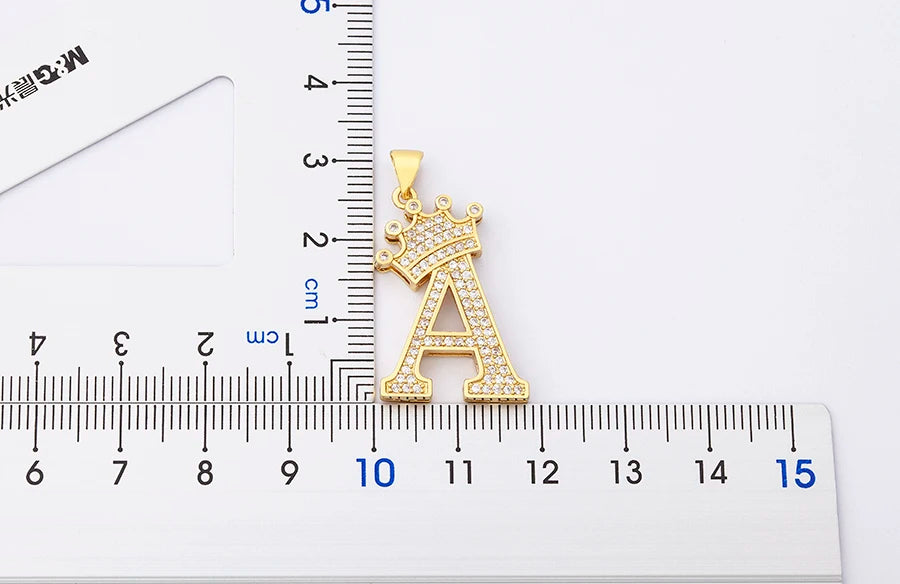 Women’s AAA Cubic Zirconia Letter Pendant Necklace