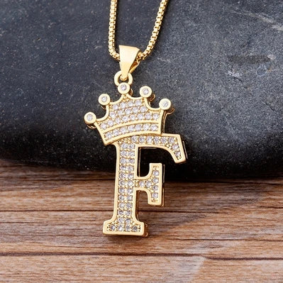 Women’s AAA Cubic Zirconia Letter Pendant Necklace