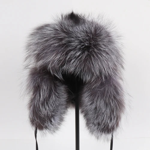 Women's Genuine Fox Fur Ushanka Hat