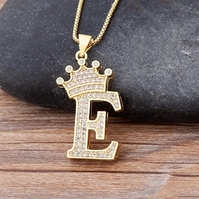 Women’s AAA Cubic Zirconia Letter Pendant Necklace