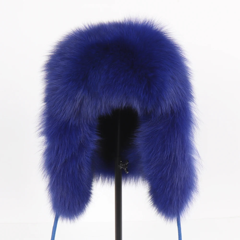 Women's Genuine Fox Fur Ushanka Hat