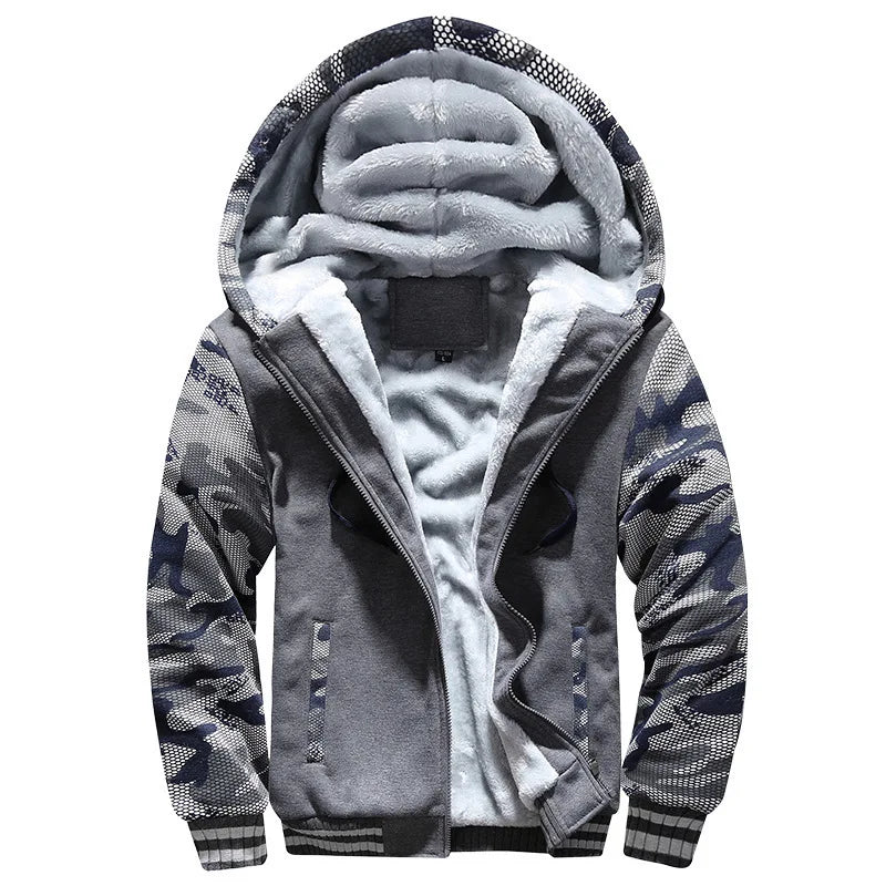 Men's Camo Fleece Winter Jacket