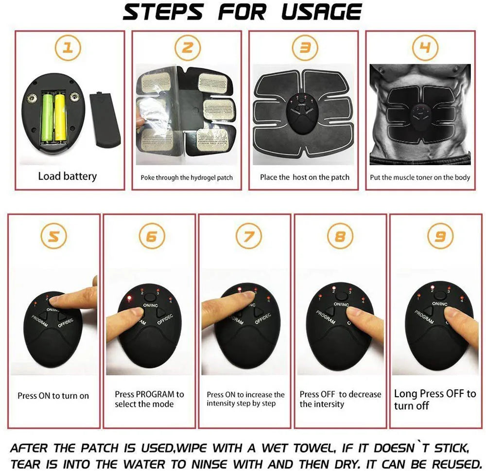 Wireless EMS Abdominal Muscle Stimulator