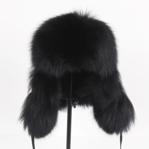 Women's Genuine Fox Fur Ushanka Hat