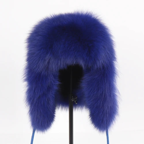 Women's Genuine Fox Fur Ushanka Hat