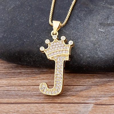 Women’s AAA Cubic Zirconia Letter Pendant Necklace