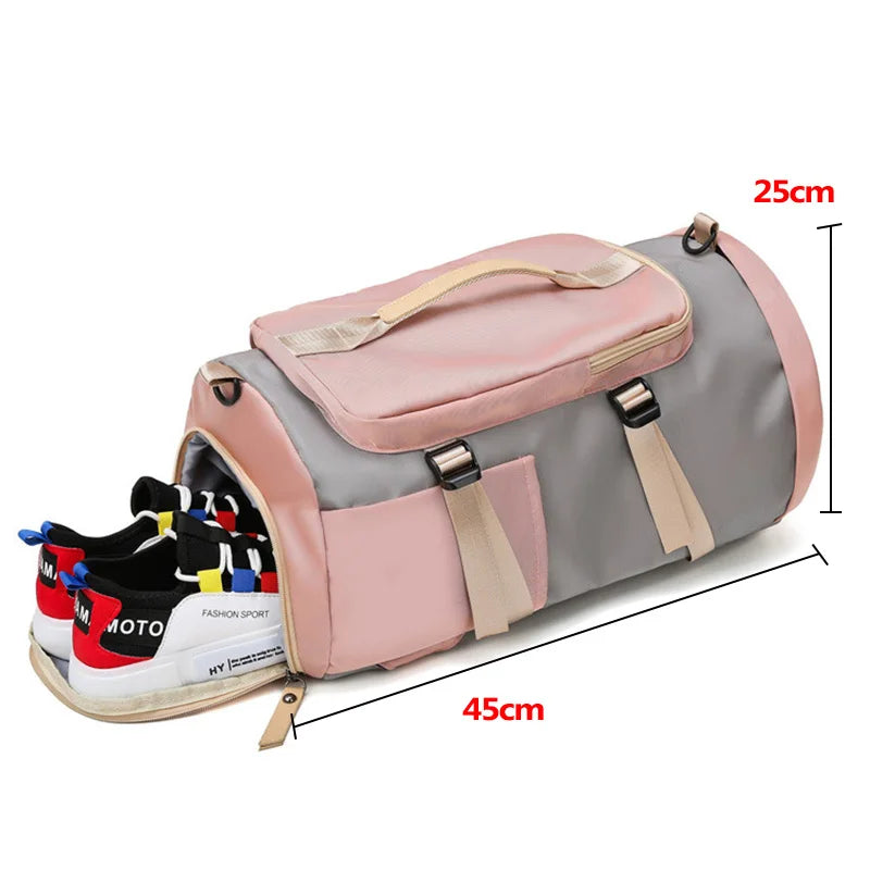 Women’s Gym Backpack & Travel Sports Bag with Shoe Storage – Multi-Use Fitness Shoulder Bag for Workouts, School & Daily Travel