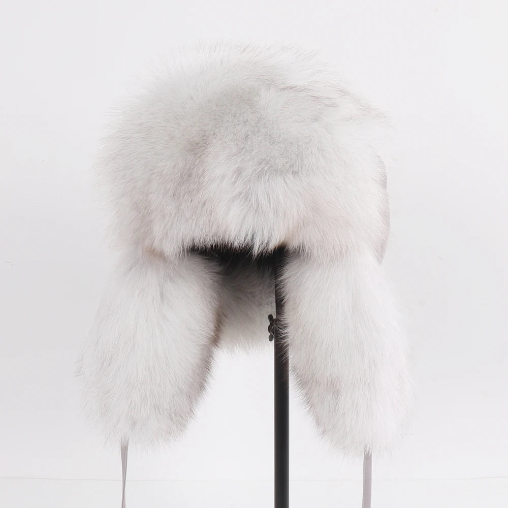 Women's Genuine Fox Fur Ushanka Hat