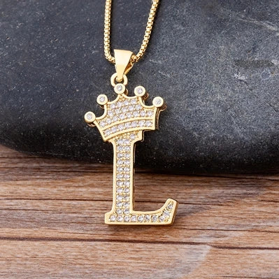 Women’s AAA Cubic Zirconia Letter Pendant Necklace