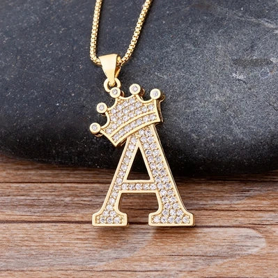 Women’s AAA Cubic Zirconia Letter Pendant Necklace