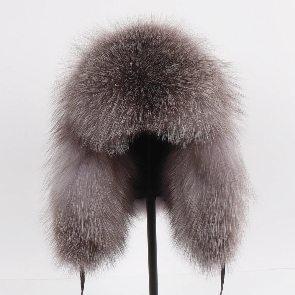 Women's Genuine Fox Fur Ushanka Hat