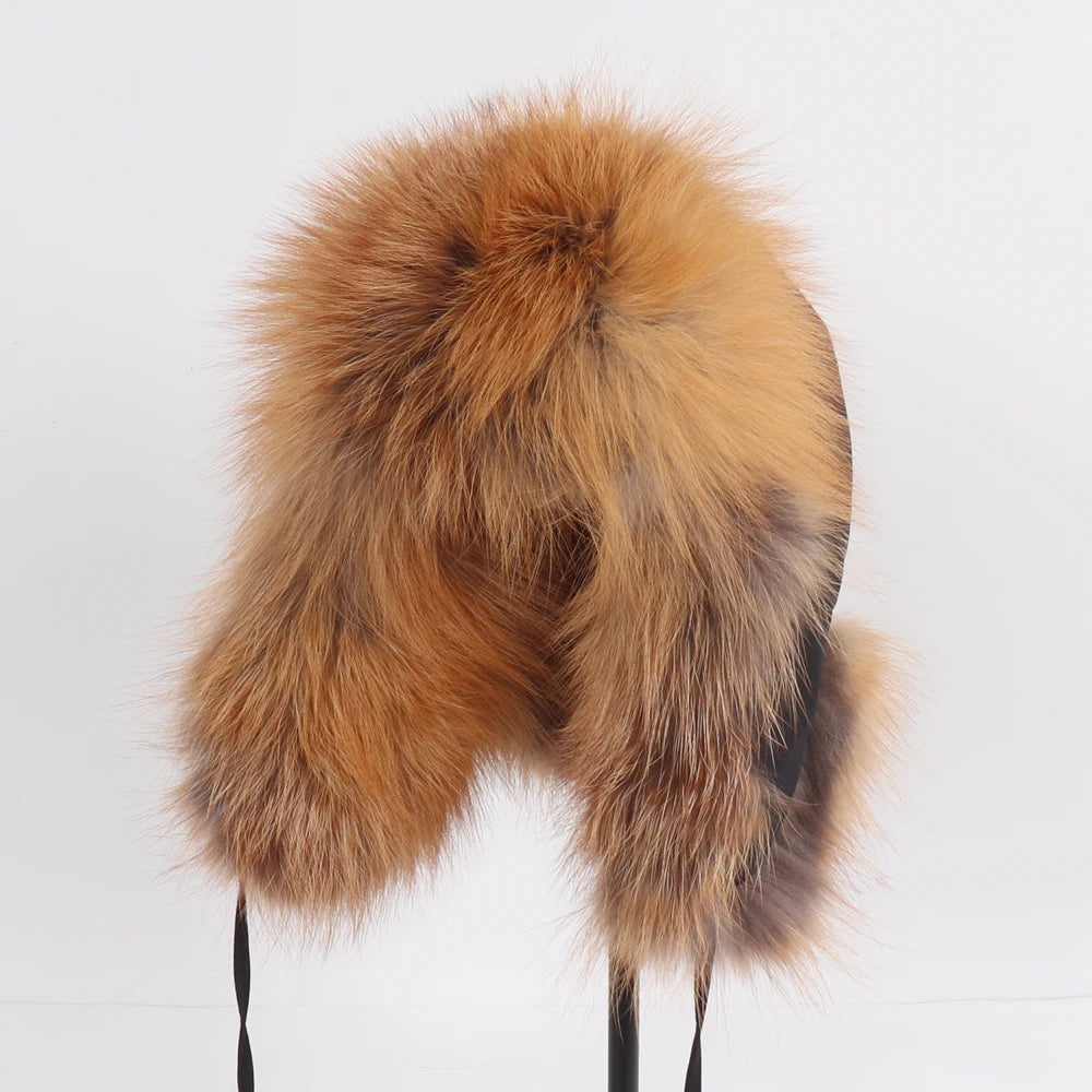 Women's Genuine Fox Fur Ushanka Hat