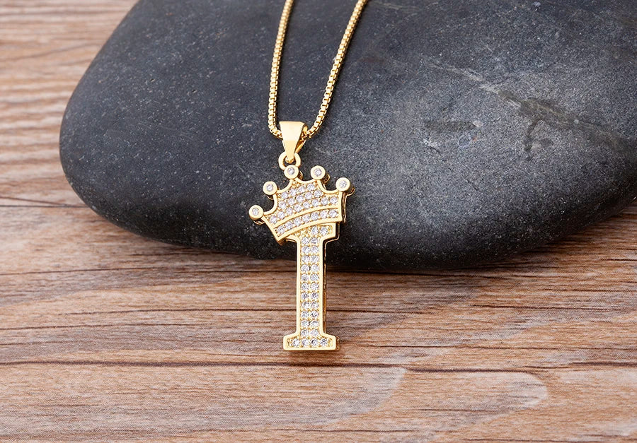 Women’s AAA Cubic Zirconia Letter Pendant Necklace