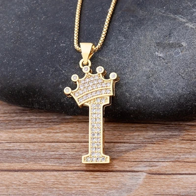 Women’s AAA Cubic Zirconia Letter Pendant Necklace