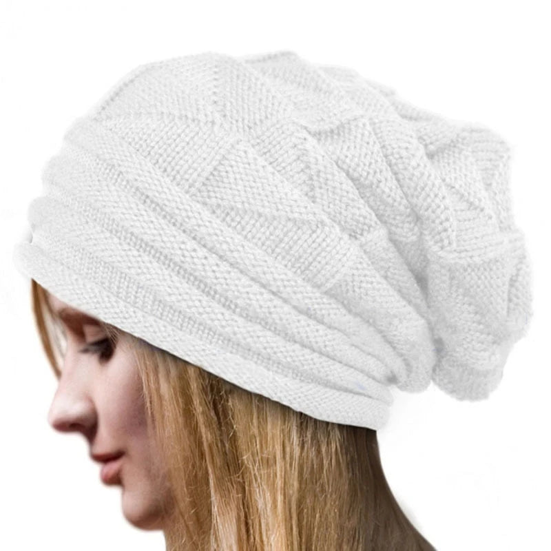 Knitted Baggy Beanie Oversized Winter Hat Ski Slouchy Cap Skullies Beanies Women Men Winter Wool Warm Cap Beanies Unisex