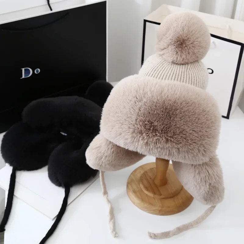 Women's Cozy Faux Fur Trapper Hat