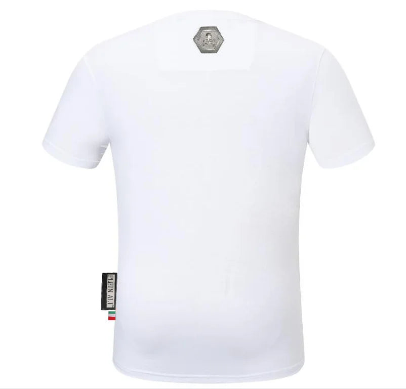 Designer Luxury Rhinestone T-Shirts for Men - Summer Brand Tees Stylish & Trendy Top Tees