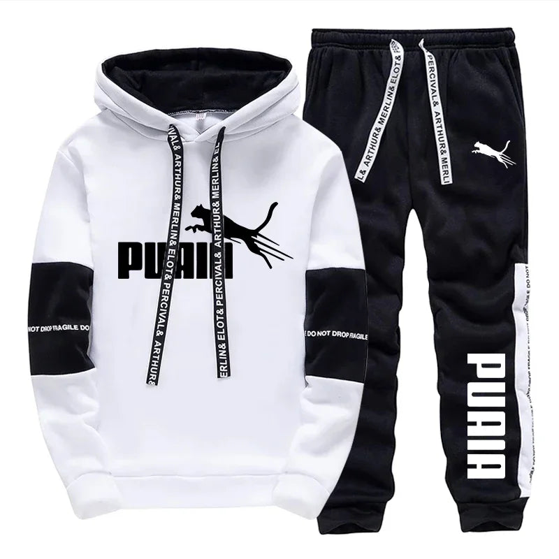 Men's Casual Hoodie & Joggers Tracksuit Set
