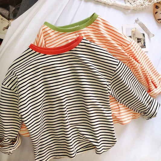 Kids’ Striped Long Sleeve T-Shirt – Soft Casual Top