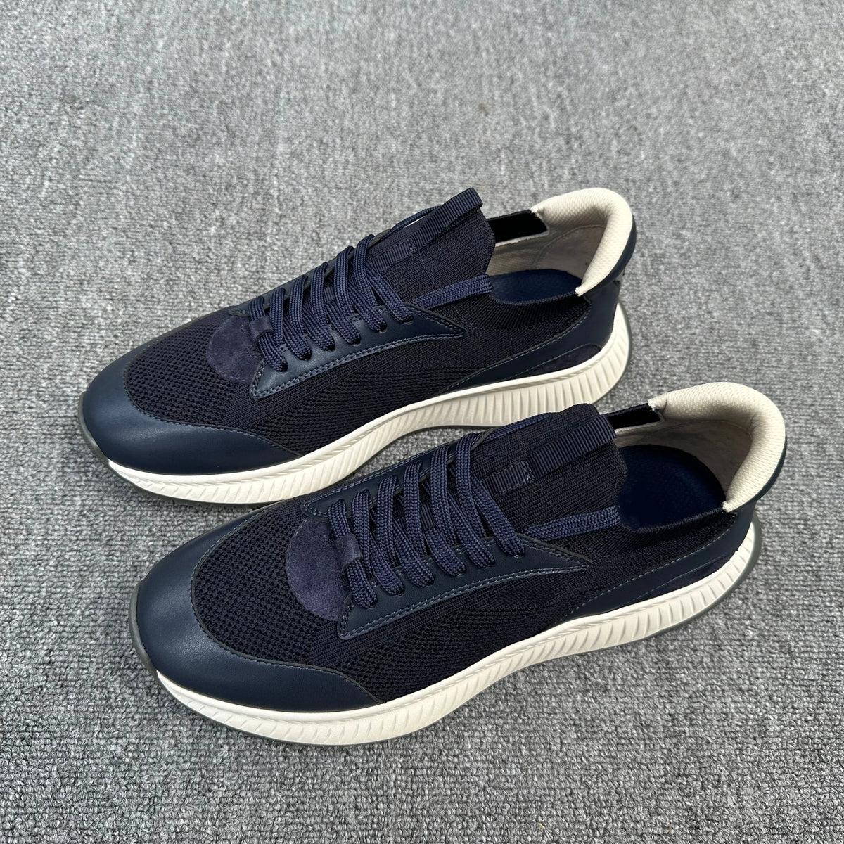 2026 Summer Breathable Sports Casual Shoes For Men, Thick Sole Height Increasing Lace Up Comfort Versatile Mesh Running Sneakers