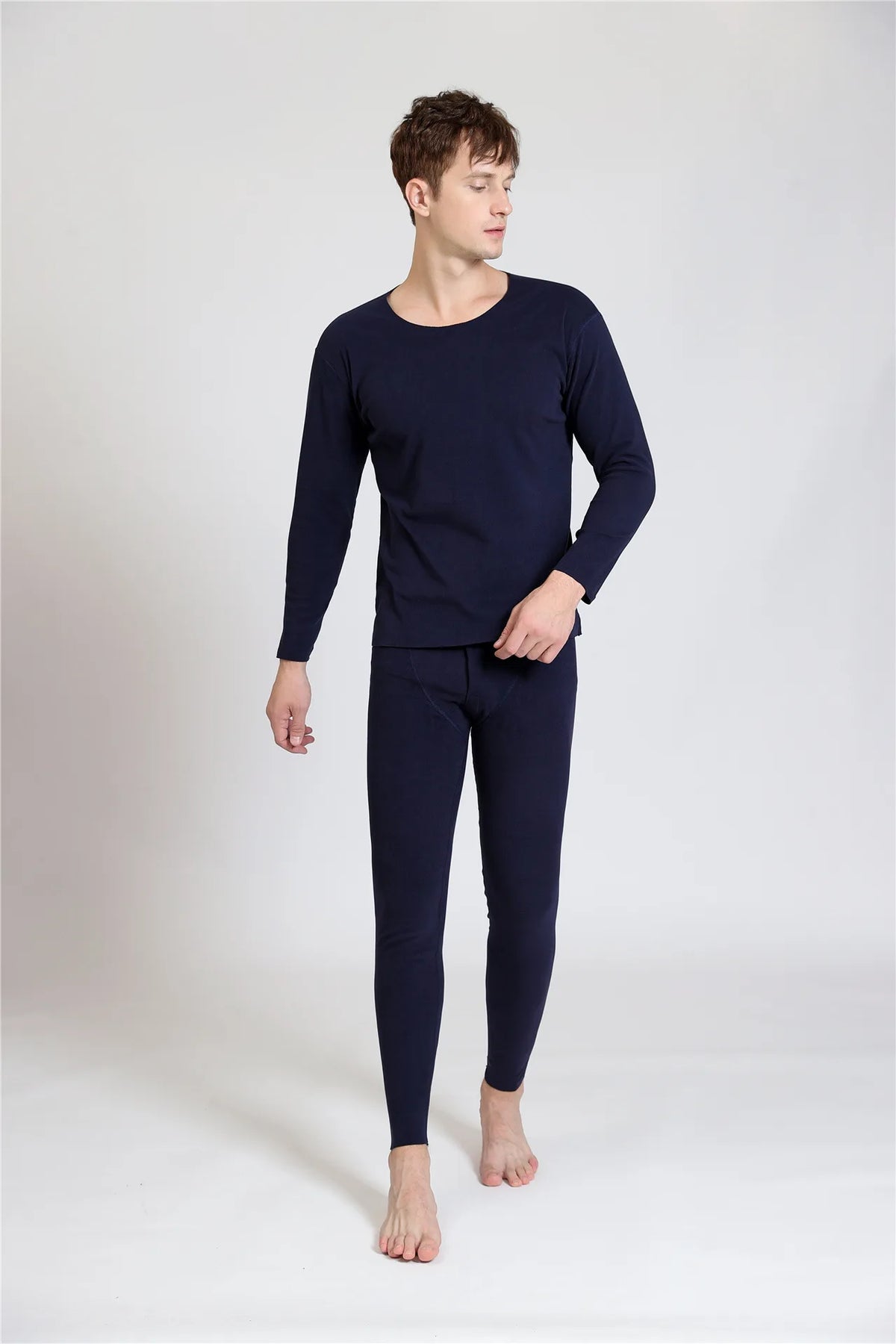 Men's Fleece-Lined Thermal Underwear Set